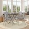 Flash Furniture Marseille French Bistro Stacking Chair w/Arms, Black/White Textilene and Bamboo Alum Frame, 4PK 4-SDA-ADS642108-BLKWH-LTNAT-GG - alternate 1